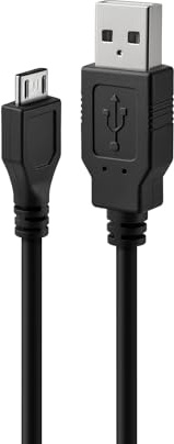 Premium High Speed Micro USB Cable - Fastest, Most Durable Charging Cable for Smartphones, PS4 Controller, Portable Hard Drives, Power Banks, Portable Bluetooth Speakers, SAT NAV and More - Black