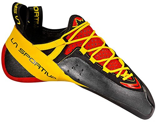 La Sportiva Genius Zapatos de Escalada, Unisex niños, Multicolor (Red/Yellow 000), 33 EU (1 Infantil UK)