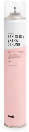 GLOSSCO PROFESSIONAL - Spray de Fijación Profesional Fix Gloss Extra Strong 750 ml, Fijación Nivel 5, Extra Fuerte, Definición y Brillo, Efecto Antihumedad, Secado Rápido, Acabado Natural