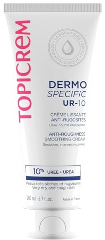 Topicrem - UR 10 DERMO SPECIFIC - Crème Lissante Anti-Rugosités - Corps, Lisse et Nourrit Intensément- Peaux très sèches et rugueuses, Fabrication Française - 200 ml