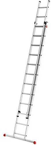 Hailo 7212-007 - Escalera Aluminio 2 tramos corredera ProfiStep Duo (2x12 peldaños)