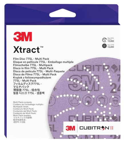 3M Xtract Cubitron II Film Disc 775L, 87435, 127 mm, Multi-pack, 15/pack | PAC include 3 disc per grit 500+,600+,800+,1000+