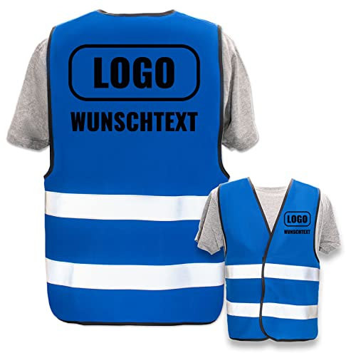 PixiPrints.com Warnweste bedruckt mit Ihrem Namen Text Bild Logo