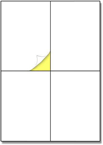 Große Klebeetiketten, A4, für Boxen/Porto/Versand, 4 Stück pro Blatt, 148,5 x 105 mm (A6), Weiß, 25 Blatt