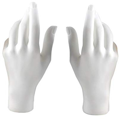 1 Paar Dekohand Schmuckhand Schmuckhalter Ringhalter Schaufensterpuppe Hand Modell Hand - Weiß
