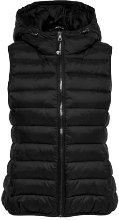 Only Onlnewtahoe Hood Waistcoat Otw Noos, Gilet Donna, Nero, S