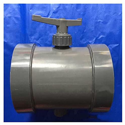 ANWUYANG 1pcs 50-110 MmGrey Air Valve, PVC/UPVC Manual Air Duct Air Damper Valve Ventilation Pipe Valve Butterfly Exhaust Air Valve HVAC (Size : Dia. 50mm)