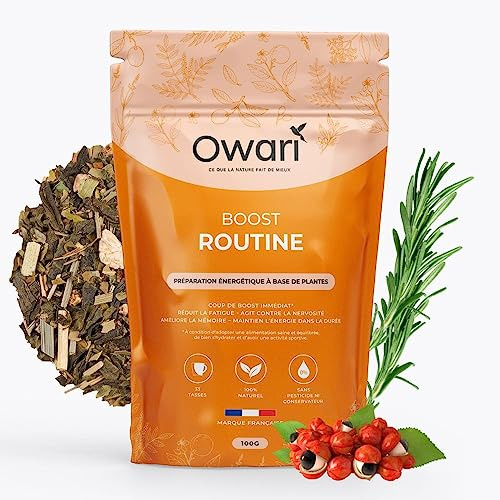 OWARI BOOST ROUTINE- Coup de boost immédiat -Energie- Thé en vrac 100g -Boisson 100% Naturelle