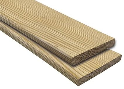 Gartenwelt Riegelsberger Planche à bords lisses en mélèze - 20 x 190 mm - Longueur : 140 cm - Bois de construction - 4 côtés lisses