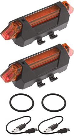 OTOTEC 2 x Warn-LED-Streifen, Taschenlampe, Balkenlampe, Nachtfahrrad, Sicherheitsdekoration, Licht, Scooter-Teile, kompatibel mit Xiaomi M365 Pro 1s Pro2 Elektroroller, Rot