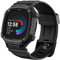 Spigen Rugged Armor Pro Hülle und Armband Kompatibel mit Fitbit Versa 4 / Fitbit Sense 2 - Schwarz