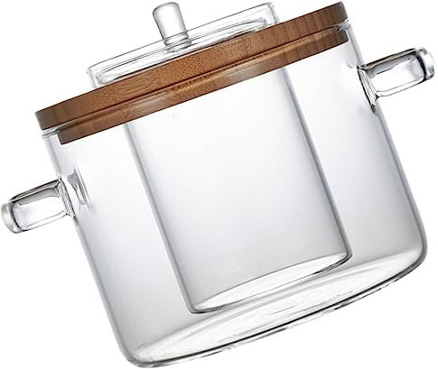 UPKOCH Glas-dampfgarer Hochtemperaturbeständig Transparenter Kochtopf Mit Deckel Für Suppen Cubilose Und Mehr Leicht Zu Reinigen Und Ergonomisch Gestaltet