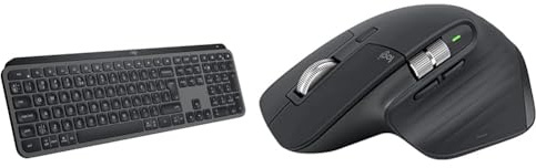 Logitech MX Keys S Clavier sans Fil Rechargeable USB C, AZERTY Français, Gris MX Master 3S - Souris Performante sans Fil avec Défilement Ultra-Rapide, Ergonomique, Gris foncé