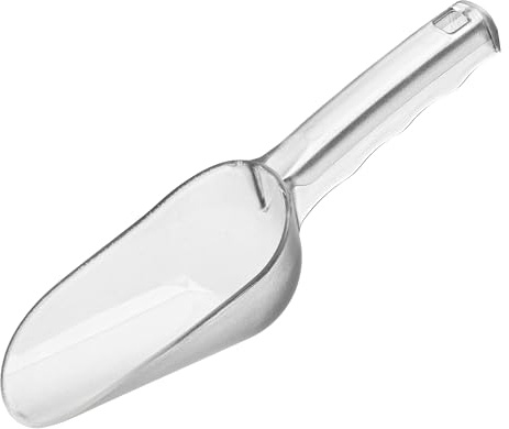 ICEVIVAL 12-Ounce Polycarbonate Utility Ice Scoop, BPA-Free Kitchen Food Candy Scoop with Ergonomically Handle for Ice Maker, Ice Cream, Pets Food, Coffee Beans. (PC Clear)
