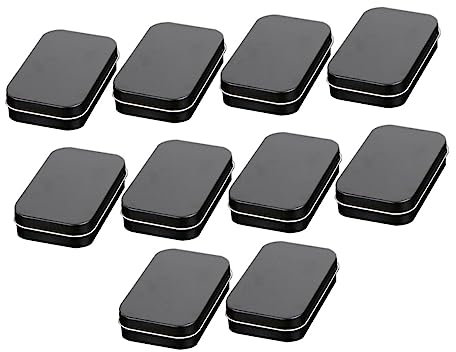 TOPBATHY Confezione Da 10 Scatole Portaoggetti Con Coperchi Contenitori Rettangolari in Nera Per Cosmetici Caramelle Foglie Di Tè