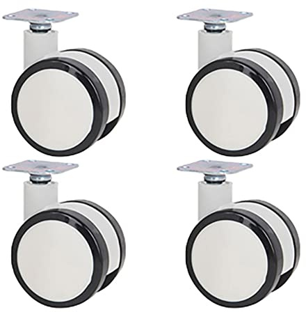 Lenkrollen Rollen mit Bremsplatte Silent-Gummi-Doppelradrollen 4 Stück/Set Möbelrollen (4 Stück mit Bremsen 75 mm) (4 ohne Bremse 75 mm)