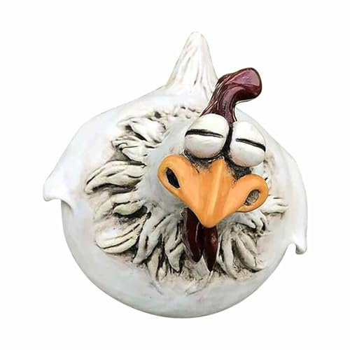 Raypontia Huhn Gartenstecker - Huhn Deko Garten Kunstharz,Huhn Zaunhocker Figuren Huhn Wetterfest,Huhn Gartendeko,Huhn Gartenstecker,Huhn Gartendeko Zaun Gartendeko Für Bauernhof,Terrasse,Rasen(C)