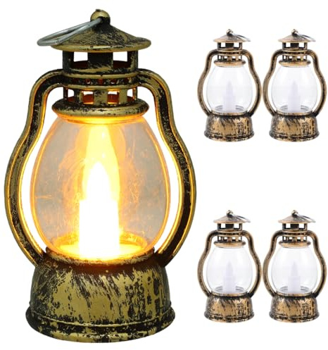 Ciieeo 5St Retro-Petroleumlampe weihnachtsdeko dekoration schlafzimmer hängende Kerzenlaterne Laternenlicht für Weihnachten hängende Laterne Dekoration für Weihnachtsfeiern Plastik pp