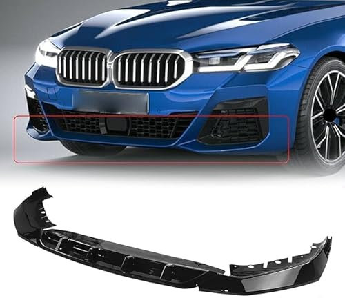 ZHOUFUDA Auto Frontspoiler Lippe Frontschürze Lippenspoiler für BMW 5er G30 M550i 530i M Sport 2021, Frontstoßstange ABS Splitter Lip Spoiler Kinnschutz Lip Diffusor Splitter Body Kit