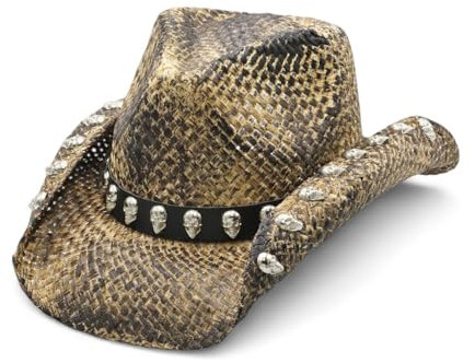 Peter Grimm Ltd Unisex Gotham Stroh Cowboyhut Einheitsgröße, Gotham Black, Einheitsgröße