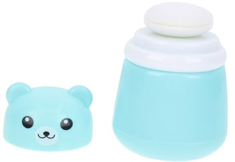 MOBUTOFU Tragbare Puderbox Mit Weicher Puderquaste Auslaufsichere Talkumpuderbox Puderquastenetui Für Empfindliche Haut Für Reisen Und Sommertage Cartoon Bär Design