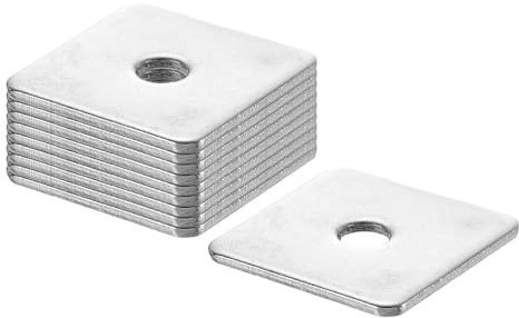 sourcing map 20 rondelle quadrate da 3,5 cm per bulloni da 1/4, rondelle piatte in acciaio inox 304, guarnizioni distanziali per riparazione di macchinari, costruzione esterna (0,2 cm di spessore)