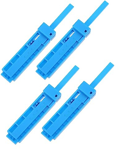 Pelacables de Fibra Óptica de Plástico Azul, 4 Piezas | Ligero, Pelado Fácil, para Corte de Cable Coaxial y Herramientas de Fibra