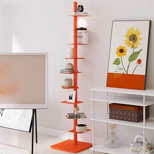 Estantería giratoria vertical de 9 niveles, diseño de 3 lados que ahorra espacio, torre delgada para espacios pequeños, perfecta para libros, decoración del hogar y organización, solución de