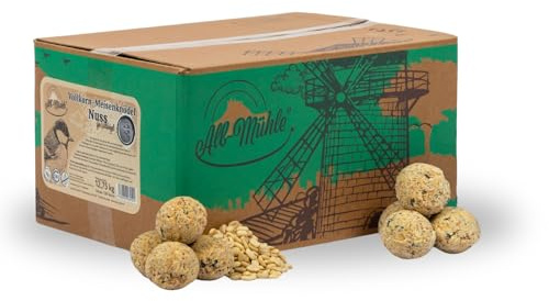 Lyra Pet® 150 Boules de Graisse pour mésanges de la Marque ALB-MÜHLE, aux céréales complètes et aux Noix, sans Filet