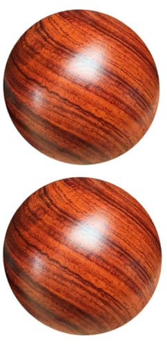 TOYANDONA Massagebälle Holz 5cm 2 Stück zur Handentspannung und Muskelverspannungslinderung für Wellness und Gelenkbeweglichkeit