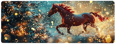 Large Mouse Mat, 30x60cmx3mm, Gaming Mouse Pad, Rubber Base, Stitched Edges, Water Resistant Easy Clean, For All Types, Extend Desktop Protection, Office Men's Gifts, Ma Xingguang D1YY-763