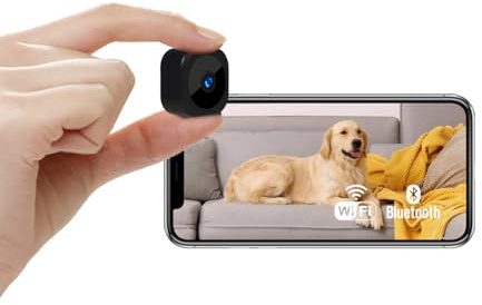 AOBOCAM Mini Spy Hidden Camera 1080P, WiFi Security Camera with App, Motion Detection, Battery Power, Night Vision, SD Card & Cloud Storage for Home/Office/Store | WiFi+Bluetooth dual pairing (10s), 120° wide-angle, 90min battery/24/7 mains, SD(8-256GB)/cloud, loop recording