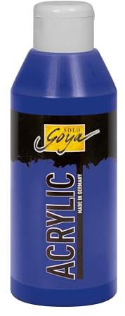 Kreul 84215-Solo Goya Acrylic Blu Cobalto, flacone da 250 ml, Vernice acrilica cremosa e Versatile in qualità da Studio, a Base d'Acqua, ad Asciugatura Rapida e Opaca, Blue, 250 unità