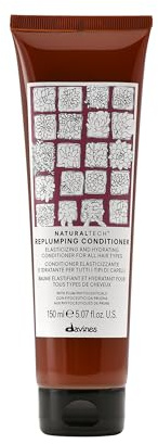 Davines Naturaltech Replumping Conditioner, Elasticizing & Moisturizing for Fine Hair Lacking Elasticity - With Plum Phytoceuticals - Detangles & Adds Body, 5.07 Fl Oz