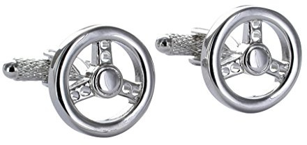 Gemelos con forma de volante de coche en caja de Onyx