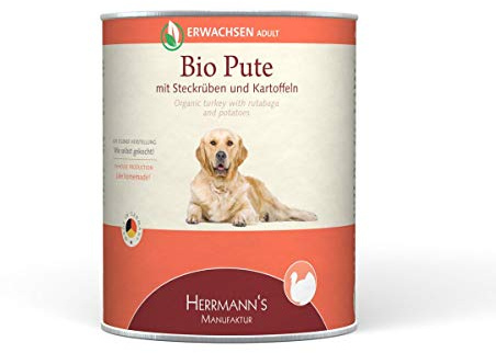 Herrmann's | Herrmanns hundfoder vuxen ekologisk kalkon 800 g | 6 x 800 g