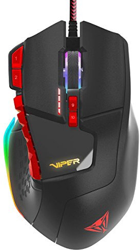 Patriot Viper V570 Full RGB Pro Laser Gaming Mouse, 12000 DPI Precision Sensor, 13 programmable macro Keys PV570LUXWK