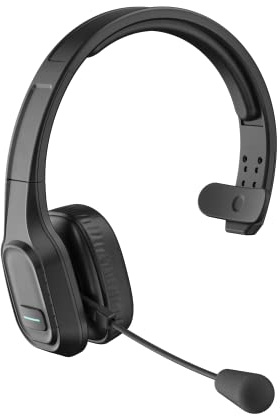 COMEXION Trucker Bluetooth Headset V5.0, Wireless Headset with Noise Canceling&Mute Microphone for Cell Phones, On Ear Bluetooth Headphone for Computer, Zoom Meetings, Skype, Home Office