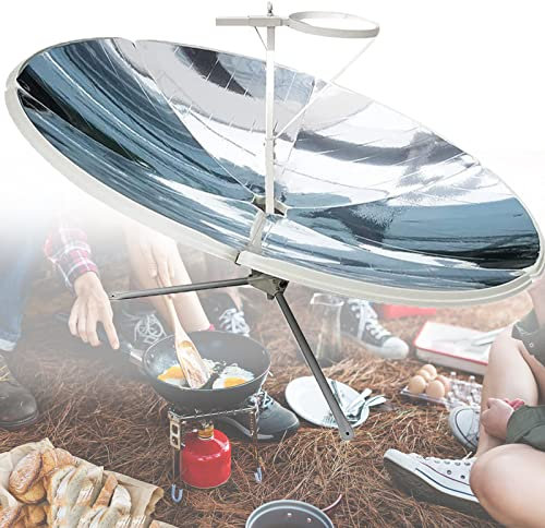 DDHVVOH Fornello Solare A Concentrazione,Forni da Esterno,Kit Fornello Solare da 1800 W,Fornello Solare Pieghevole per Patio Esterno,Far Bollire L'Acqua,Cuocere,Saltare in Padella,Cuocere A Vapore