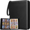 Card Binder 9-Pocket, 1080 Pockets Trading Card Album with 60 Removable Sleeves, Waterproof Card Collection Folder, Zipper Card Folder Card Holder for MTG, TCG, Sports & Game Cards