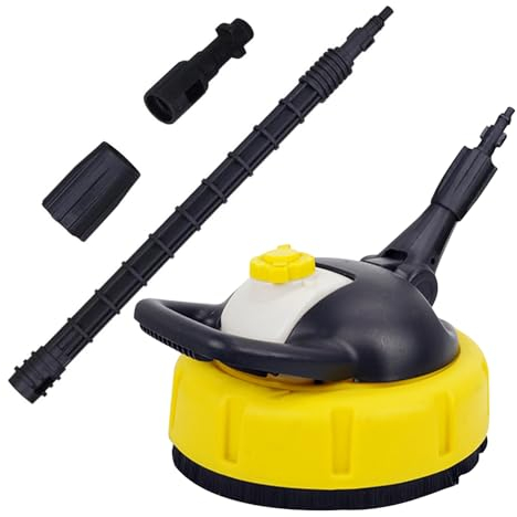Rotationsbürste für Karcher K, Flächenreiniger für Hochdruckreiniger Kärcher K-Serie K2 K3 K4 K5 K6 K7, Terrassenreiniger Rotierender Oberflächenreiniger (mit Reiniger Box)