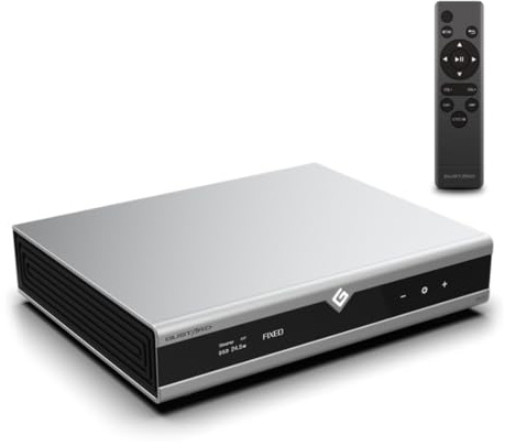 Gustard X26III Network Streamer, Full Balanced DAC Preamp with Dual ES9039SPRO for Home System, USB/LAN/Optic/Coaxial/AES/IIS/Clock inputs to RCA/RCA Digital Analog Audio Converter (Silver)
