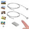 2 PCS Cable para Colgar Fotos con 30 Imanes, Cuerda de Alambre Para Fotos 2m * 1.5mm con Imanes, Cable para Colgar Fotos, Cable de Acero Inoxidable para Pared Colgar Fotos Tarjeta Postals
