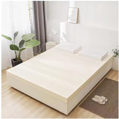 Högkvalitativ naturlig latexmadrass, full storlek, 10 cm tjock, mjuk och hållbar, lindrar trycket, hotellkvalitet futon, 170 x 200 cm för extra komfort och stöd