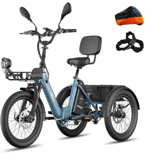 Fafrees Elektro Dreirad F20 Mate II, E-Bike Klapprad 20 Zoll 250W 25km/h, E Bike Lasten Drehmomentsensor, hydraulische Bremsen, Belastung 180KG