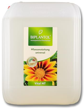 BIPLANTOL® Vital NT Konzentrat 10 L – Pflanzenstärkungsmittel für Zimmerpflanzen, Gartenpflanzen, Balkonpflanzen & Kübelpflanzen, sowie Bäume, natürlich, bienenfreundlich, unterstützt Wachstum