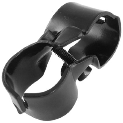 uxcell Replacement Double Port Lean Tube Pipe Vertical Clamp Clip Black