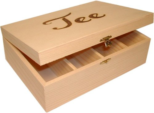 Caja de té grande (con 12 compartimentos), 29 cm