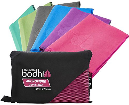 Microfaser Handtuch 180cm x 90cm - Packtowl/Camping/Yoga/Sportstücher - Microfibre travel Towel (Pink/Rosa)
