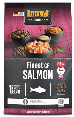 Belcando Finest GF Salmon [4 kg] getreidefreies Hundefutter | Trockenfutter für kleine & mittlere Hunde | Alleinfuttermittel für Hunde ab 1 Jahr